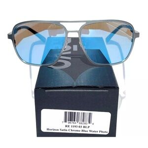 Revo HORIZON Satin Chrome POLARIZED PHOTOCHROMIC Blue Water Sunglass 1193 03 BLP